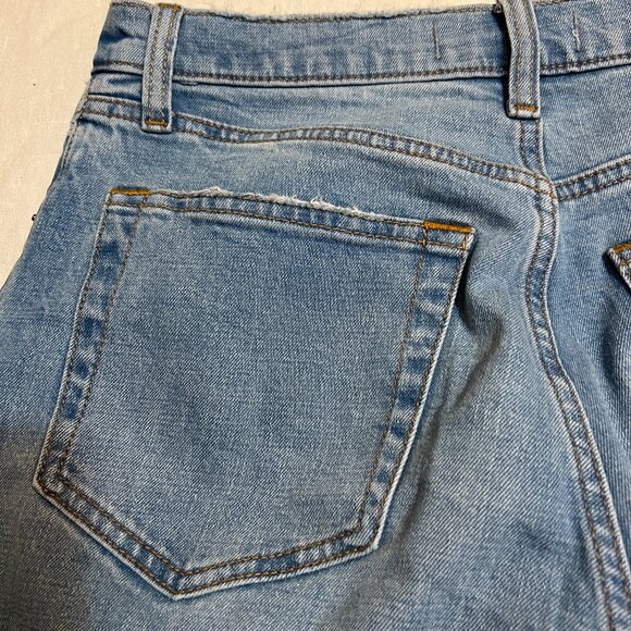 Abercrombie & Fitch Women's Blue Jeans Zip Ankle Straight High Rise Size 29/8R - Picture 4 of 11